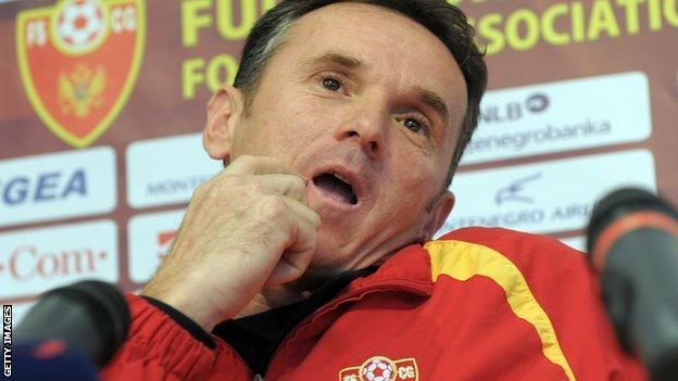 Montenegro coach Branko Brnovic