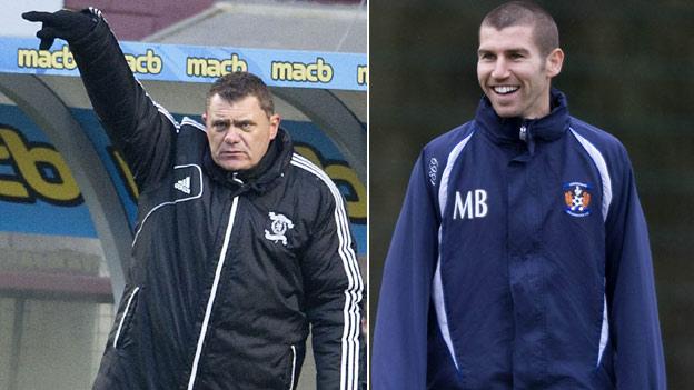 Livingston boss Richie Burke (left) and his assistant Mark Burchill