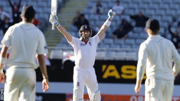 Matt Prior celebrates