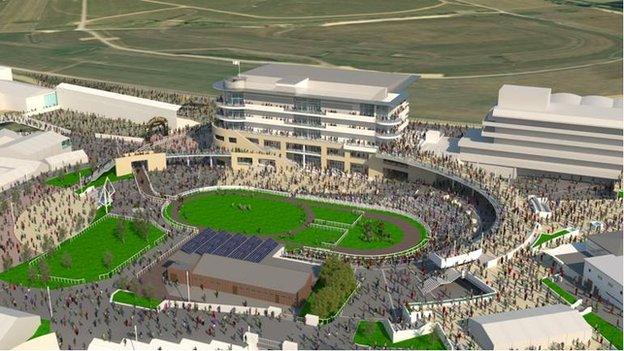 Picture of proposed new grandstand at Cheltenham