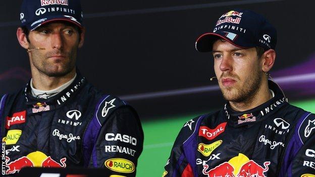 Mark Webber and Sebastian Vettel