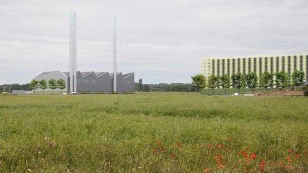 Artist's impression of Addenbrooke's energy centre