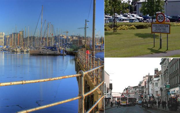 Ipswich docks and Colchester