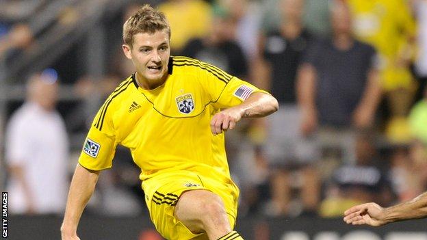 Robbie Rogers in action for Columbus Crew