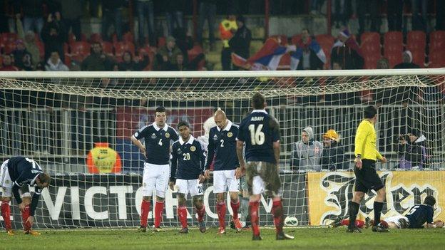 Scotland lost in Serbia