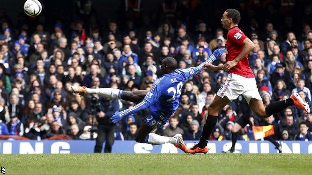 Demba Ba scores for Chelsea