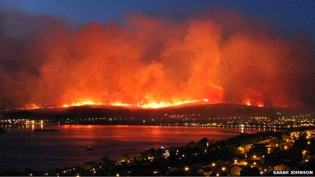 Fire near Fort William