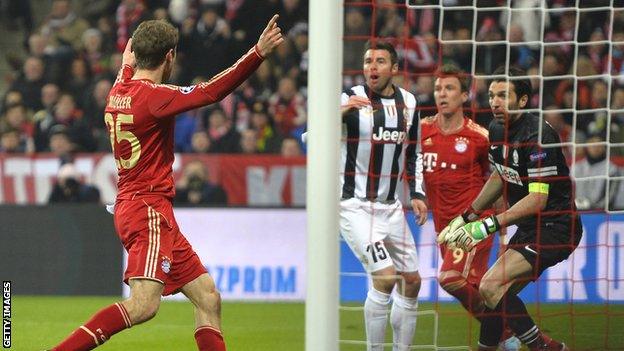 Bayern Munich's Thomas Mueller