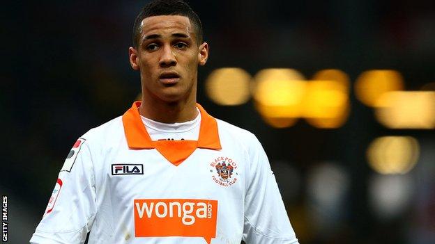 Blackpool winger Thomas Ince