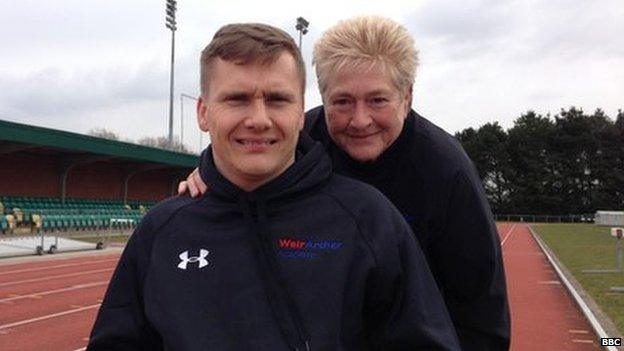 David Weir (left) and his long-term coach Jenny Archer