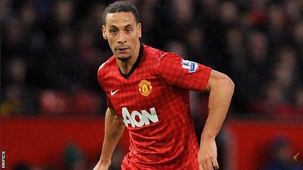 Manchester United defender Rio Ferdinand