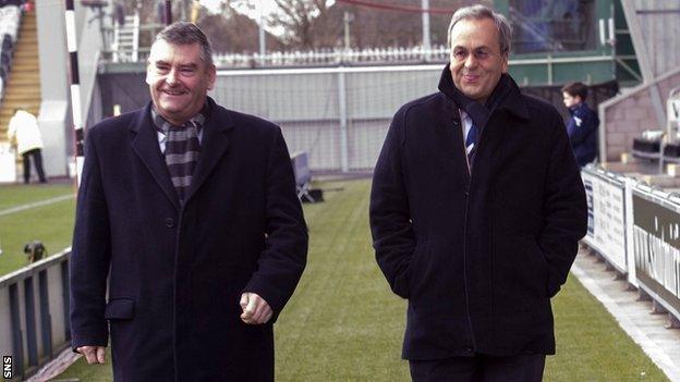 St Mirren chairman Stewart Gilmour and Ross County chairman Roy MacGregor