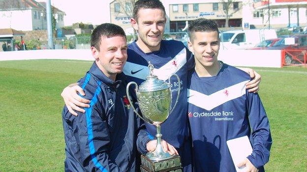 Jersey Scottish celebrate win