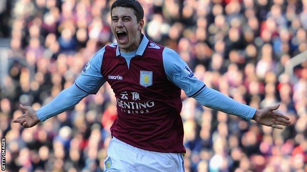 Aston Villa goalscorer Matthew Lowton