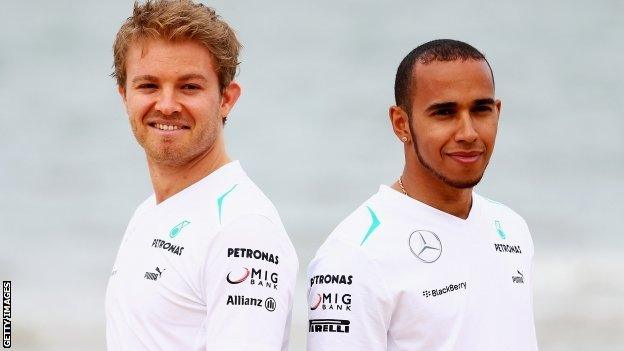 Nico Rosberg and Lewis Hamilton