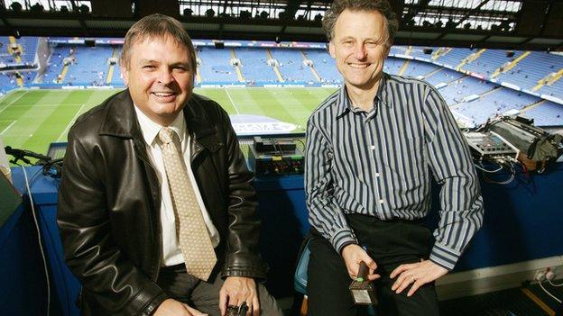 BBC football commentators Alan Green and Mike Ingham