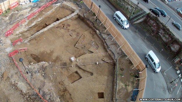 The site of the medieval Northampton castle