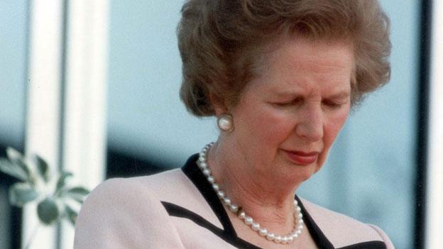 Margaret Thatcher caught napping, 1990