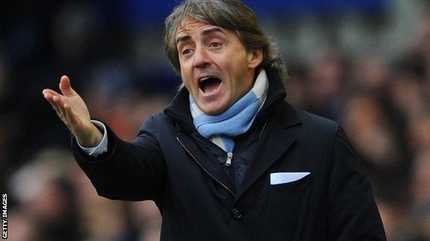 Manchester City manager Roberto Mancini