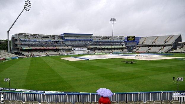 Edgbaston in the rain