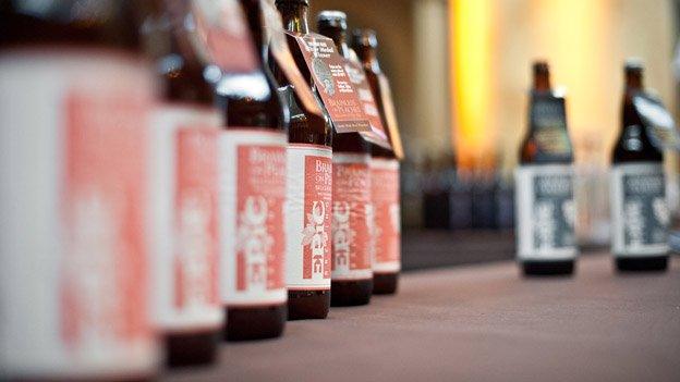 Bottles of a Washington craft beer