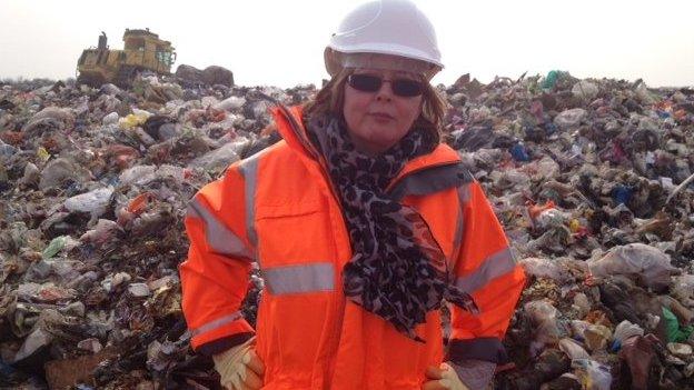 Karen Cannard at Great Blakenham landfill