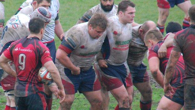 Jersey scrum against Doncaster