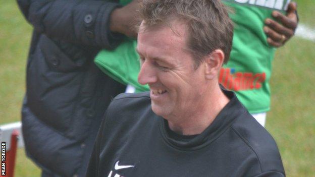 Matt Le Tissier warmed up with the Guernsey FC team