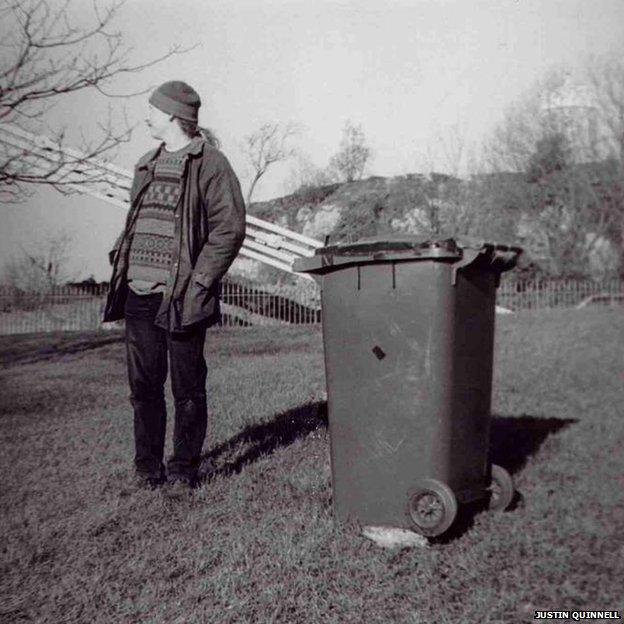 Quinnell with his wheelie-bin camera