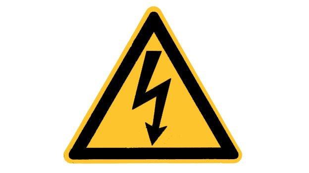 Danger of electric shock sign