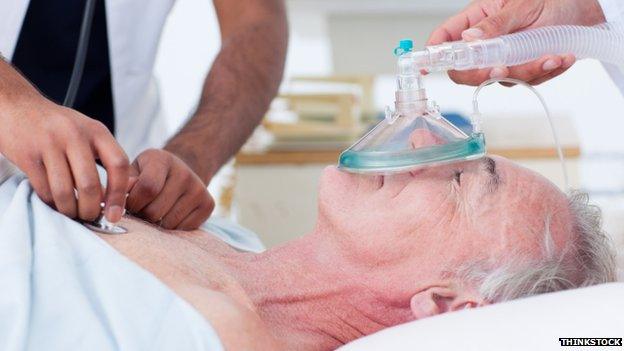 A man receiving CPR