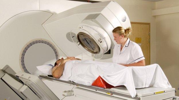 Patient undergoing radiotherapy