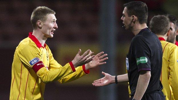 Partick Thistle midfielder Chris Erskine