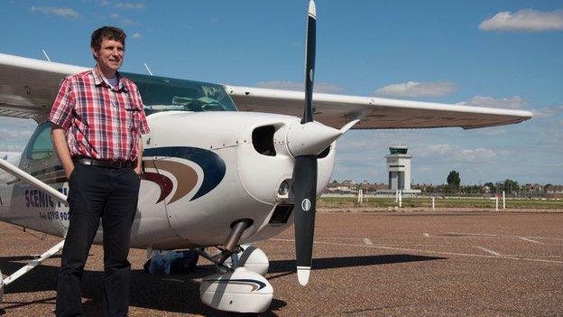 Ben Robinson with plane