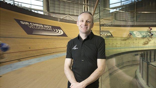 Gary Coltman at the Sir Chris Hoy Velodrome