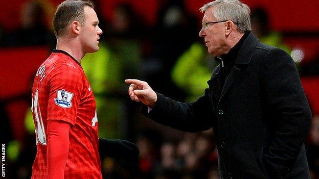 Wayne Rooney and Alex Ferguson