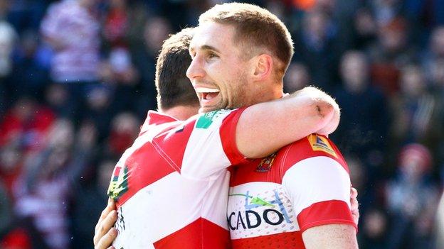 Sam Tomkins celebrates