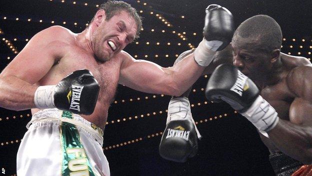 Tyson Fury fights Steve Cunningham