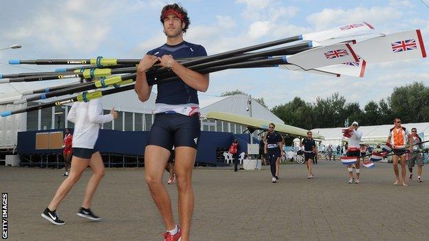 Surprise single sculls winner Charles Cousins