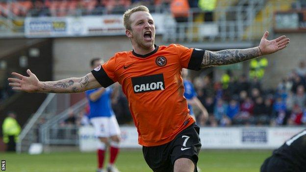 Dundee United striker Johnny Russell