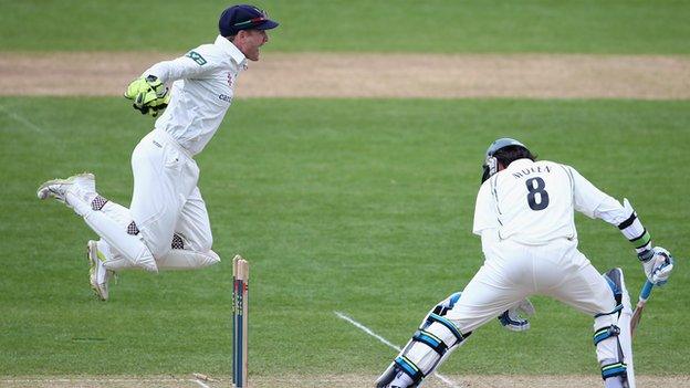 Moeen Ali plays on against Glamorgan at Cardiff