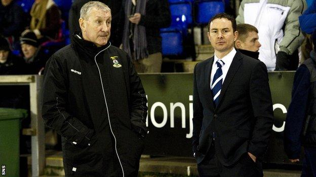 Inverness CT manager Terry Butcher and Ross County counterpart Derek Adams