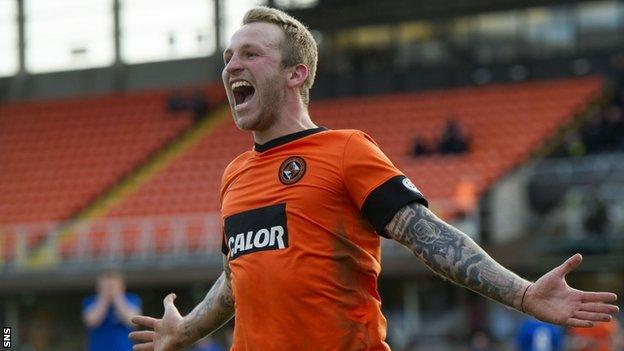 Dundee United striker Johnny Russell