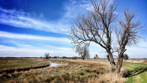 St Benet's Abbey on the River Bure in Broadland