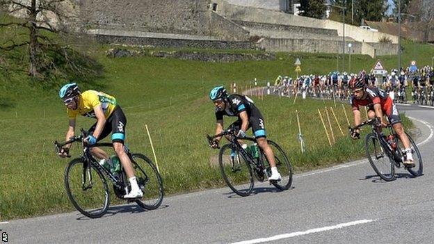 Chris Froome in yellow