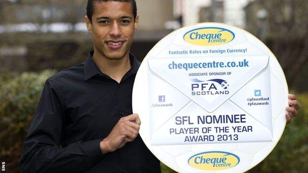 Falkirk striker Lyle Taylor