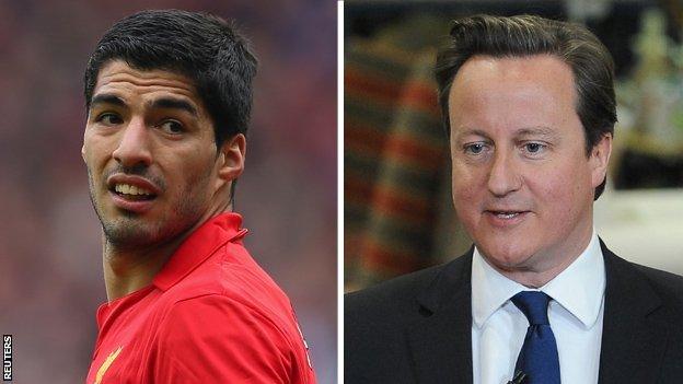 Luis Suarez, David Cameron