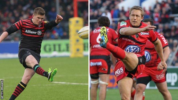 Owen Farrell and Jonny Wilkinson