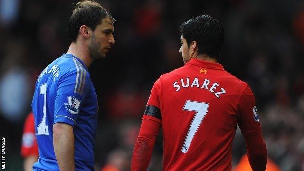 Branislav Ivanovic and Luis Suarez