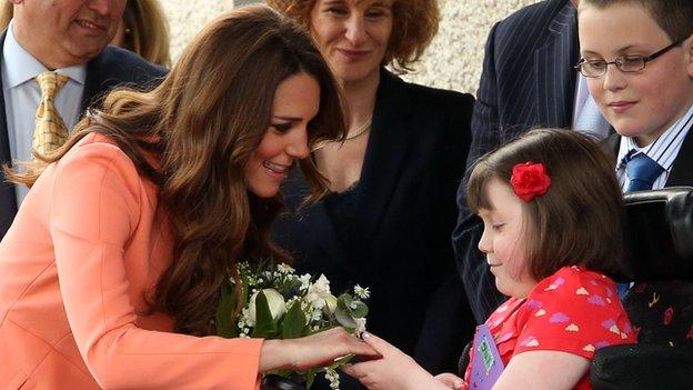 Kate meets eight year old Sally at the Hospice.